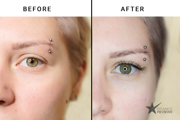 Bioluma Eyelash Serum Before and After